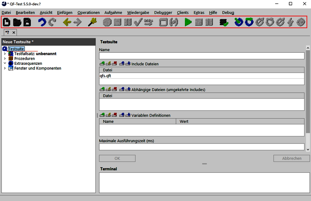 QF-Test Blockchain Modus