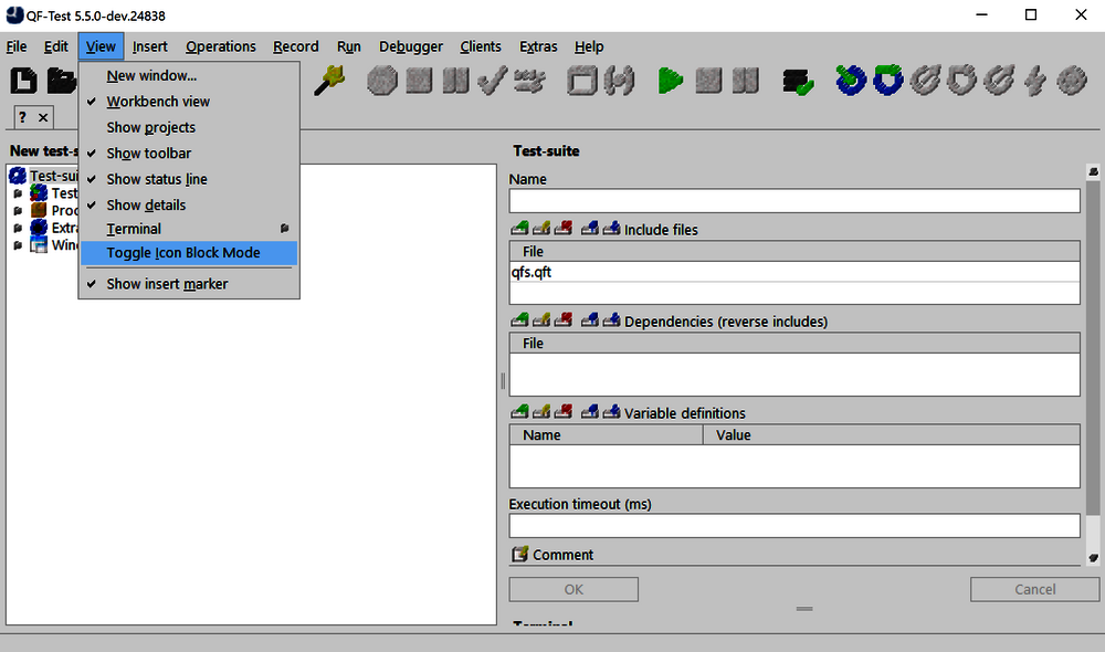 Disable QF-Test Blockchain mode