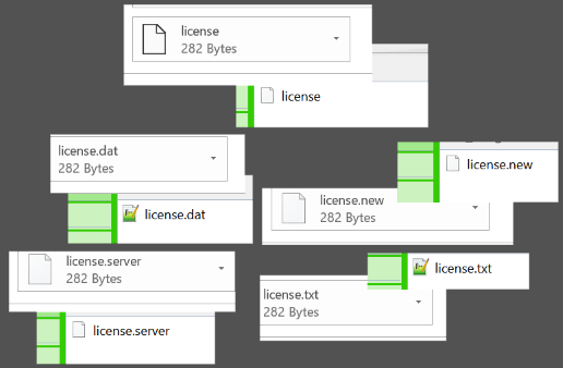 QF-Test different license suffixes
