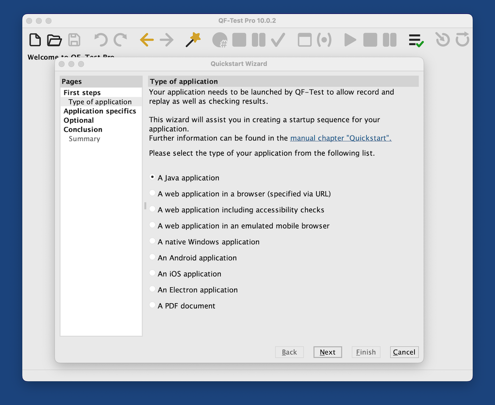 Der QF-Test Schnellstart-Assistent