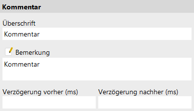 Attribute des Kommentar Knotens