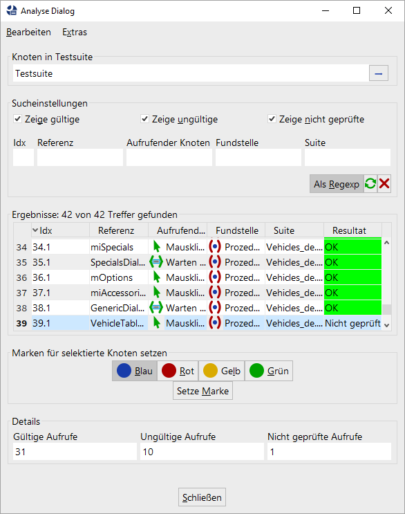 Ergebnis einer Analyse