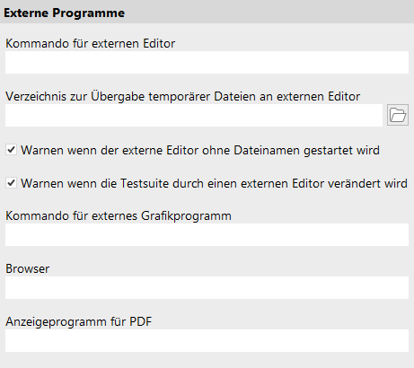 Externe Programme
