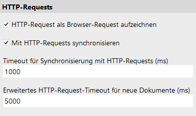 Optionen für HTTP-Requests