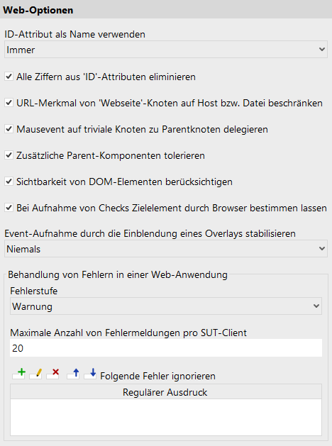 Web-Optionen