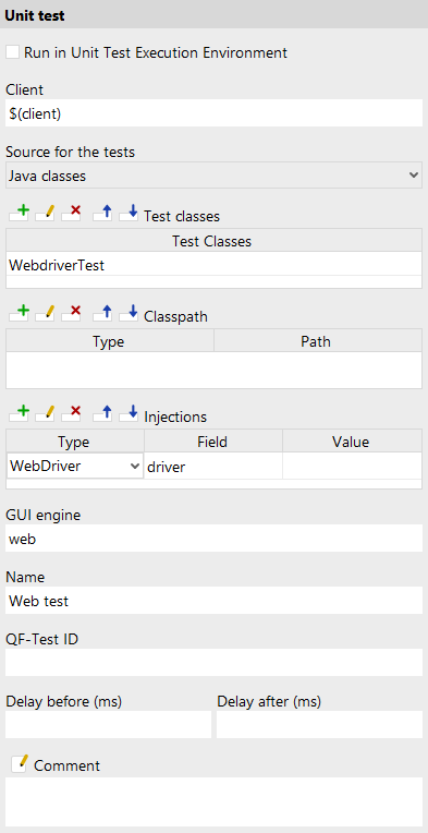 Example Unit Test node with Injections