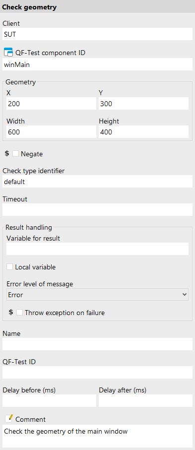 Check geometry attributes