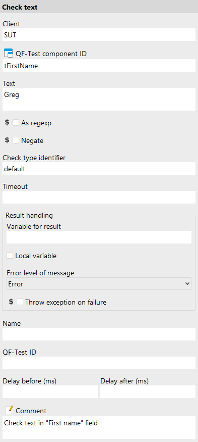 Check text attributes