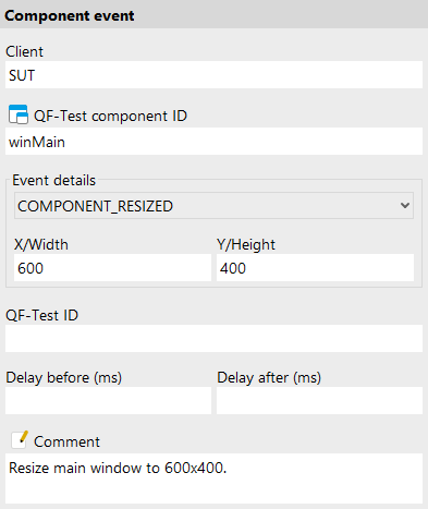 Component event attributes