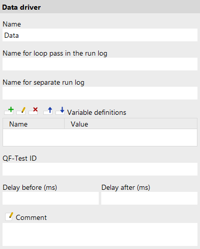 'Data driver' attributes