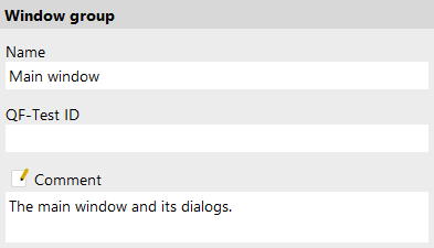 Window group attributes