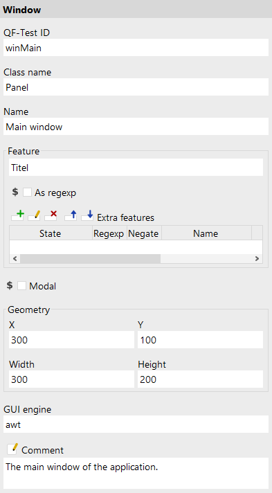 Window attributes