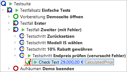 Test run stopped by error