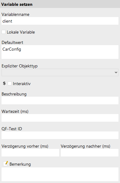 Details of 'Set Variable'