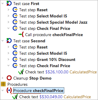 Procedure with hardcoded value