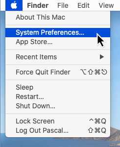macOS Catalina 10.15 Open System preferences macOS Catalina 10.15 Open System preferences