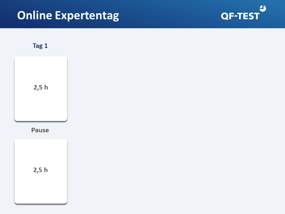 Zeitplan Online Expertentag von Quality First Software GmbH