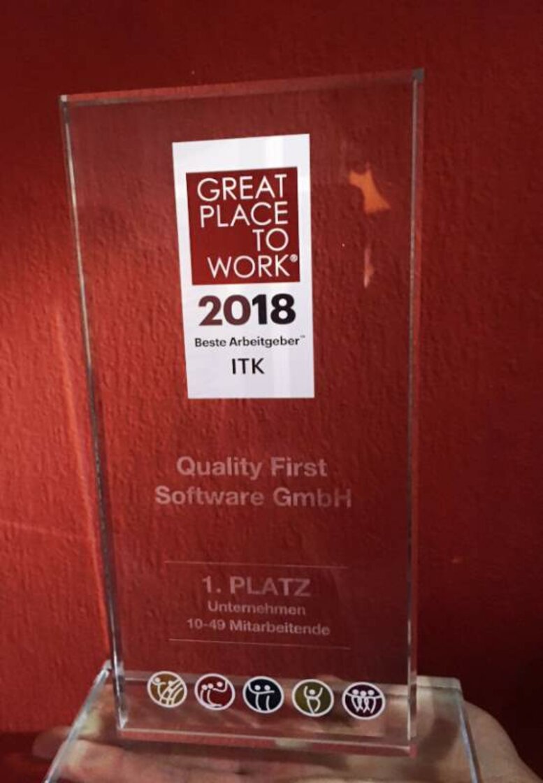 Award QFS Great Place to Work 1. place