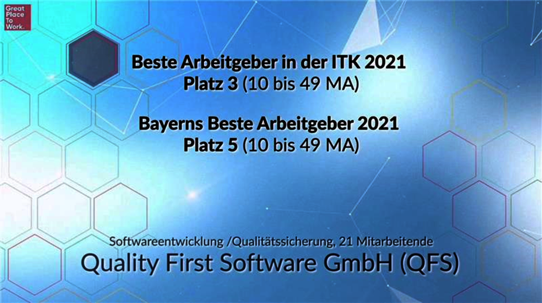 2021 Great Place to Work: Platzierung von QFS