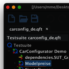 Screenshot QF-Test Benutzeroberfläche